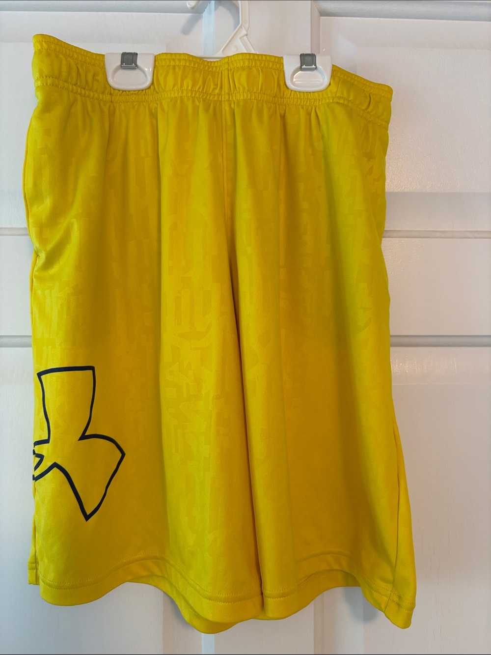 Under Armour Bright Yellow Boys' Athletic Shorts with Logo